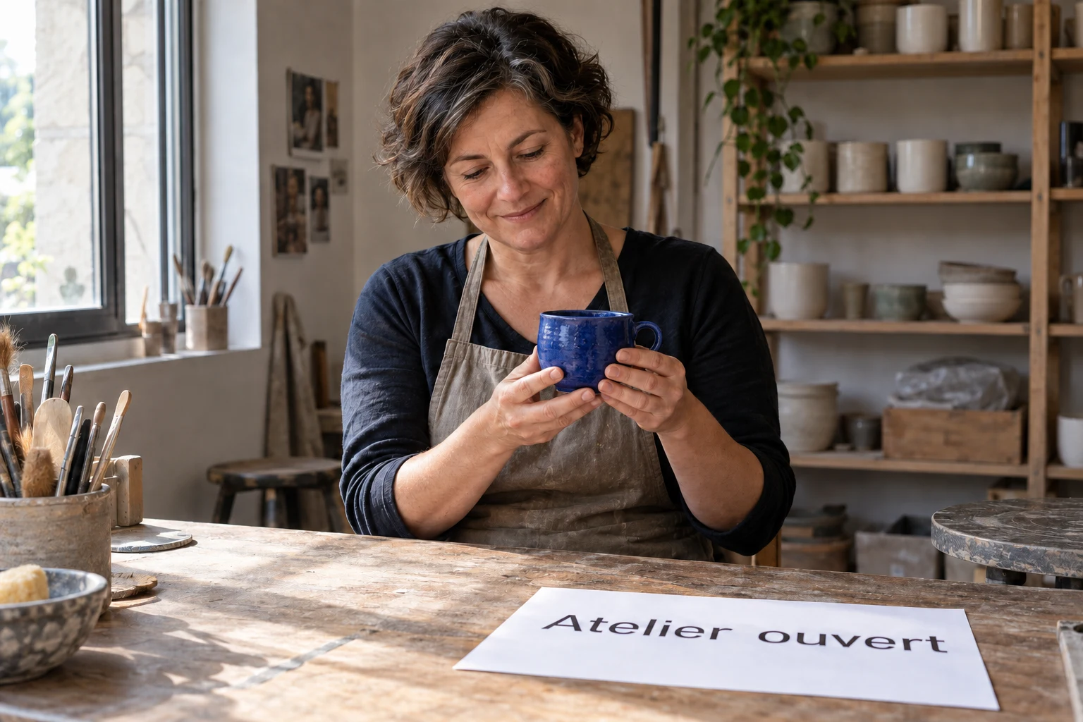 Retouche Image 2 de la source commune : la tasse devient bleu cobalt.