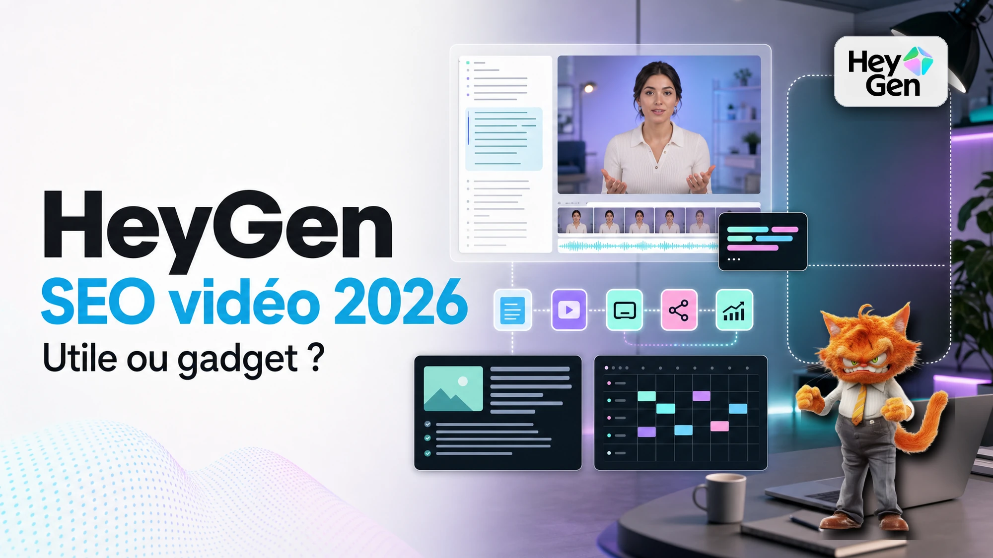 Illustration de l'article Heygen pour le SEO et le content marketing : utile ou gadget en 2026 ?