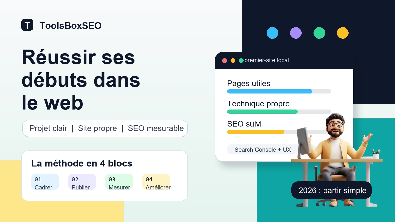 Illustration de l'article Réussir ses débuts dans le web en 2026 : méthode simple